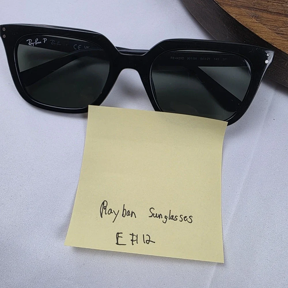 Ray-Ban RB4439D Sunglasses Mens 54-21-145 Black Green Polarized Square 901/9A